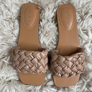 Marc Fisher Tan Braided Sandals